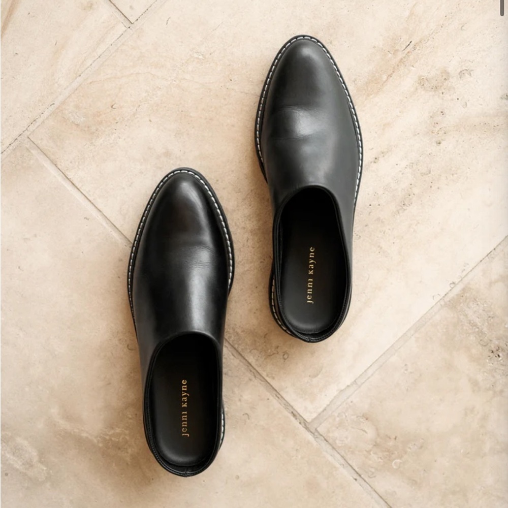 Jenni Kayne Black Leather Mules